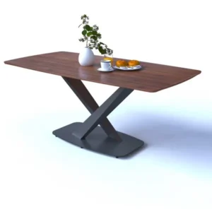 Bàn ăn BA08 cao cấp mặt đá Ceramic hoặc gỗ cao su ghép-  Chính hãng 190