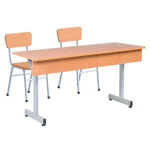 Bàn ghế học sinh BHS108 rời 2 chỗ gỗ tự nhiên hoặc Melamine