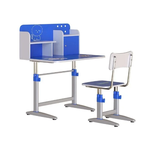 Bàn ghế học sinh BHS20C-3 gỗ melamine in hình có kệ sách - Ảnh 2