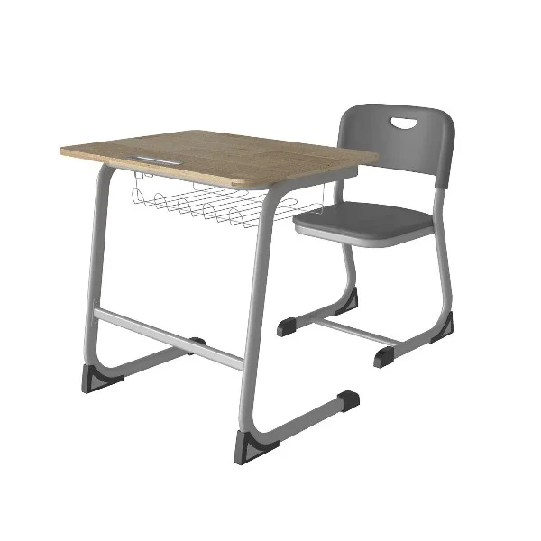 Ghế học sinh GHS43 khung thép sơn xám nệm tựa bằng nhựa - Ảnh 3