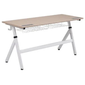 Bàn học sinh BHS46L2 mới khung thép sơn trắng chưa gồm ghế