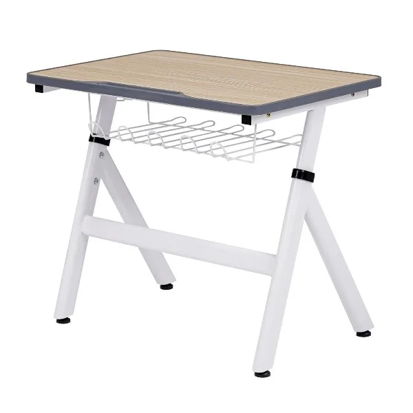 Bàn học sinh BHS46N mới khung sơn trắng chỉnh được chiều cao