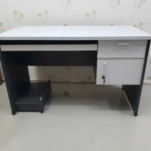 Bàn máy tính HP204SHL xám có hộc lửng và ngăn kéo