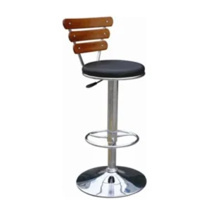 Ghế Bar SB29 chân mạ kim loại tựa gỗ tự nhiên sang trọng