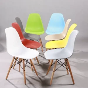 Ghế cafe 3009 lưng nhựa chân gỗ sồi