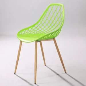 Ghế cafe 3012 lưng nhựa PP chân sắt giả gỗ
