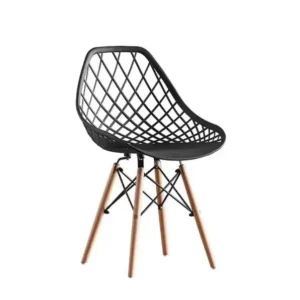 Ghế cafe 3012B lưng nhựa PP chân gỗ sồi