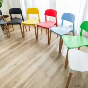 Ghế cafe 3022 lưng nhựa PP cao cấp chân gỗ sồi