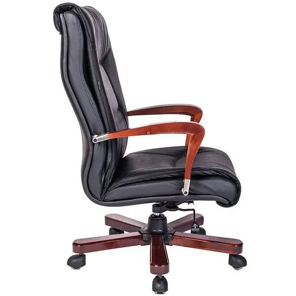 Ghế xoay giám đốc TQ30 chân tay gỗ tự nhiên - Ảnh 3