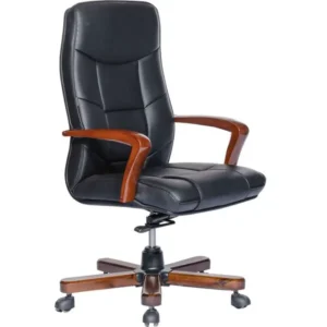 Ghế xoay lãnh đạo TQ40 chân và tay gỗ tự nhiên