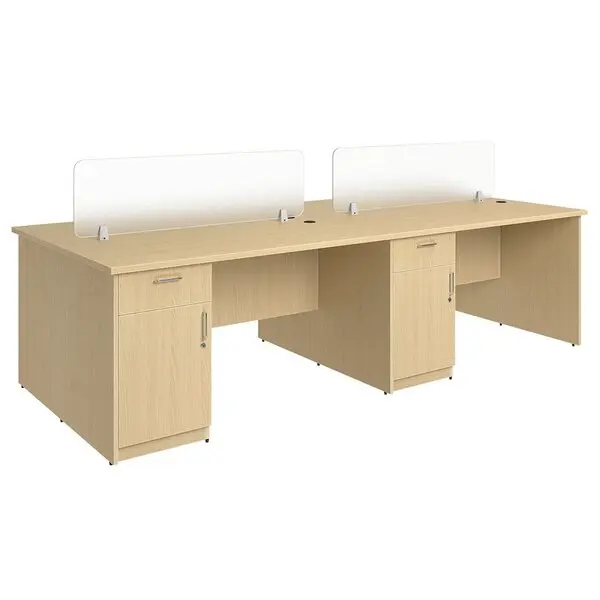 Module Bàn văn phòng ATMD01 cụm 4 vách kính
