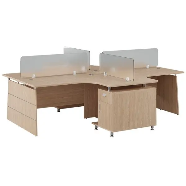 Module Bàn văn phòng HRMD02 cụm 4 lượn cong