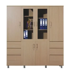 Tủ Tài Liệu Royal HR1960-4B có 2 cánh kính 6 ngăn kéo