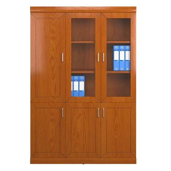 Tủ Tài Liệu Veneer DC1350V4 với 3 khoang có cánh kính - Ảnh 2
