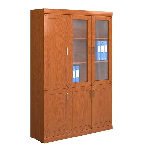 Tủ Tài Liệu Veneer DC1350V4 với 3 khoang có cánh kính