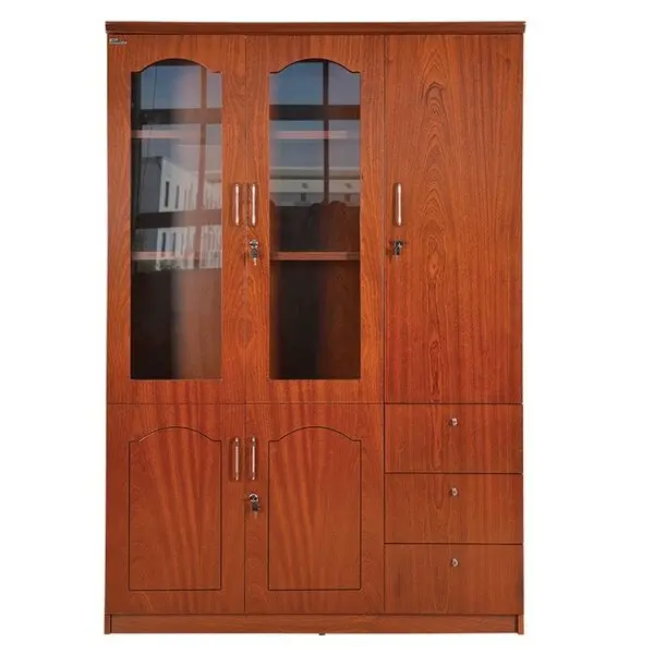 Tủ Tài Liệu Veneer DC1350V9 với 3 khoang 2 cánh kính - Ảnh 2