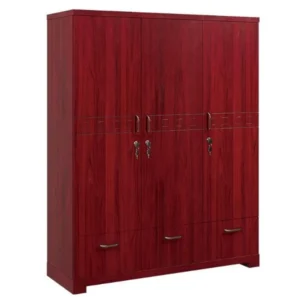 Tủ áo gỗ công nghiệp TA3B3N sơn PU 3 cánh mở dài 3 ngăn kéo