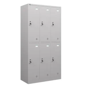 Tủ sắt Locker TU982-3K cánh mở 6 khoang có thanh treo áo