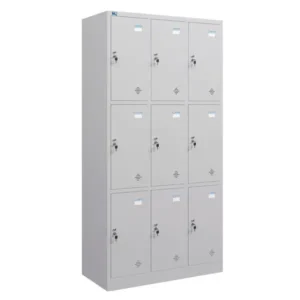 Tủ sắt Locker TU983-3K cánh mở 9 khoang có khóa Locker
