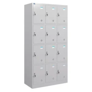 Tủ sắt Locker TU984-3K có 12 khoang khóa Locker và tai móc