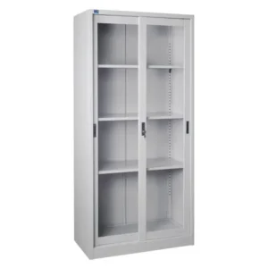 Tủ sắt TU08 tủ sơn tĩnh điện có 2 cánh kính lùa và 3 đợt di động