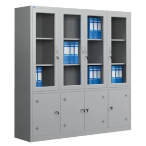 Tủ sắt TU09K10CK siêu rộng để hồ sơ với 7 khoang 4 cánh kính