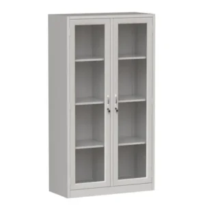 Tủ sắt TU09K2CK sơn tĩnh điện 2 khoang có 2 cánh kính mở dài