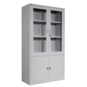 Tủ sắt TU09K3CK tủ hồ sơ chuẩn sơn tĩnh điện có 2 cánh kính