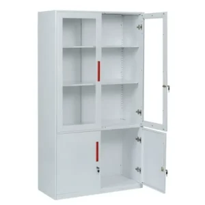Tủ sắt TU09K3D màu trắng hiện đại có 2 cánh kính