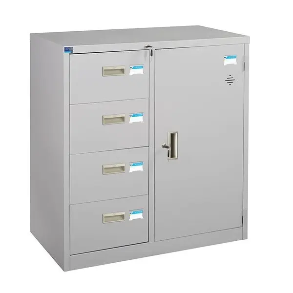 Tủ sắt TU88-4D tủ thấp có 4 ngăn kéo và 1 cánh mở dài