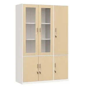 Tủ sắt cánh gỗ TU09K5GM cải tiến cao cấp có khoang treo áo