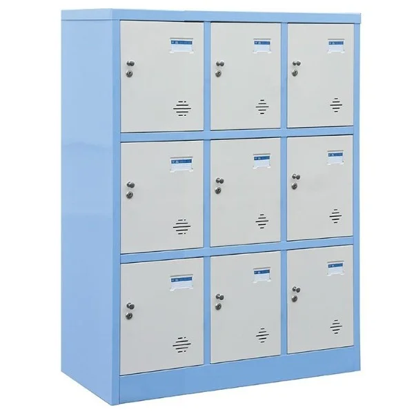 Tủ sắt để đồ học sinh TMG983-3K cánh mở 9 khoang khóa Locker