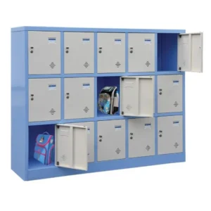 Tủ sắt để đồ học sinh TMG983-5K có 15 cánh mở và khóa Locker