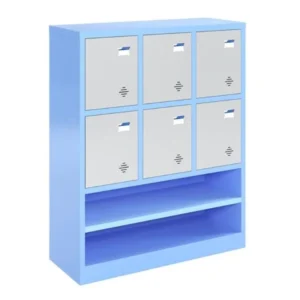 Tủ sắt để đồ học sinh TMG984-3K có 6 cánh và khoang để giày