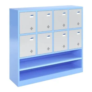 Tủ sắt để đồ học sinh TMG984-4K có 8 cánh và khoang để giày
