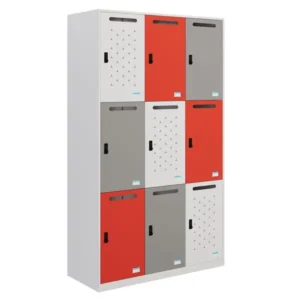 Tủ sắt Locker TU983-3KS sơn tĩnh điện có 9 khoang khóa số