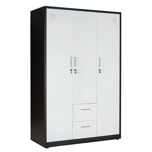 Tủ sắt gia đình TU20B2C3 có 3 cánh 2 ngăn màu cà phê phối trắng - Ảnh 2