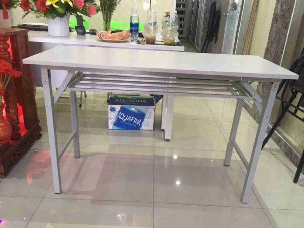 Bàn gấp có ngăn BOV1205B chân sắt xếp gọn bền bỉ tiện lợi - Chính hãng Xuân Hoà