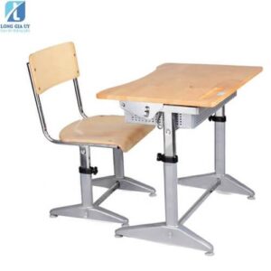 Bàn ghế học sinh BHS-14-04CS gỗ tự nhiên sang đẹp- Chính hãng Xuân Hoà