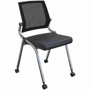 Ghế Họp Bánh Xe GL428X Tựa Lưới Chân Mạ